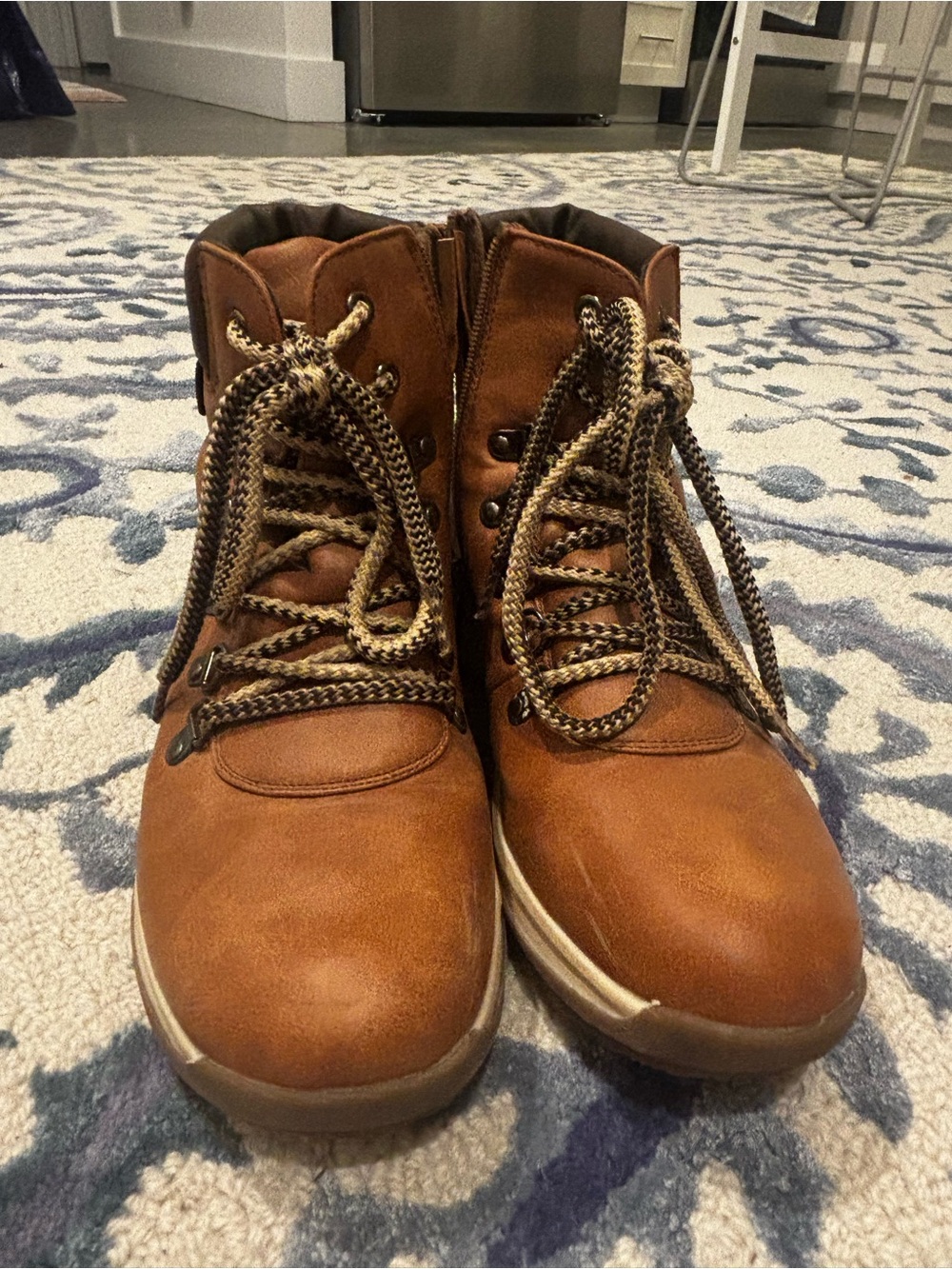 Maurices Tan Lace-Up Ankle Boots